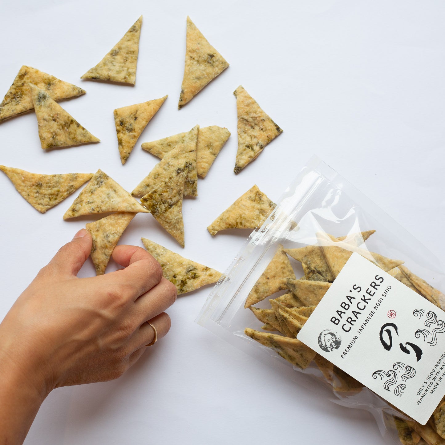 BABA’S CRACKERS｜のり塩クラッカー（生岩のり）　- 100g × 2p -